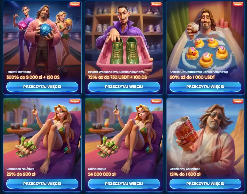Dude Spin Casino — bonus powitalny 300% do 9 000 zł + 150 darmowych spinów